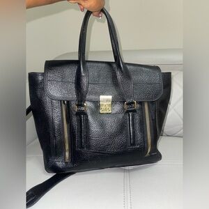 Philipp plein Elegant Black Leather Handbag
